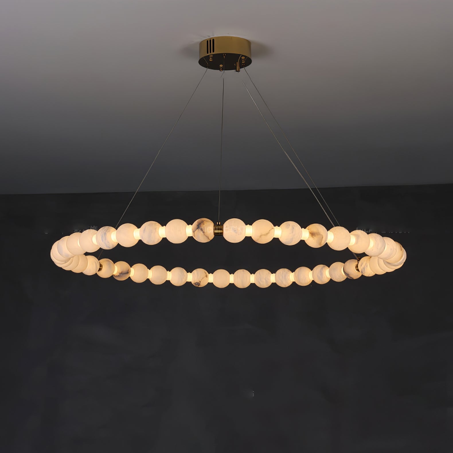 Warm Ambient Glow Delivers Alabaster Pendant Light